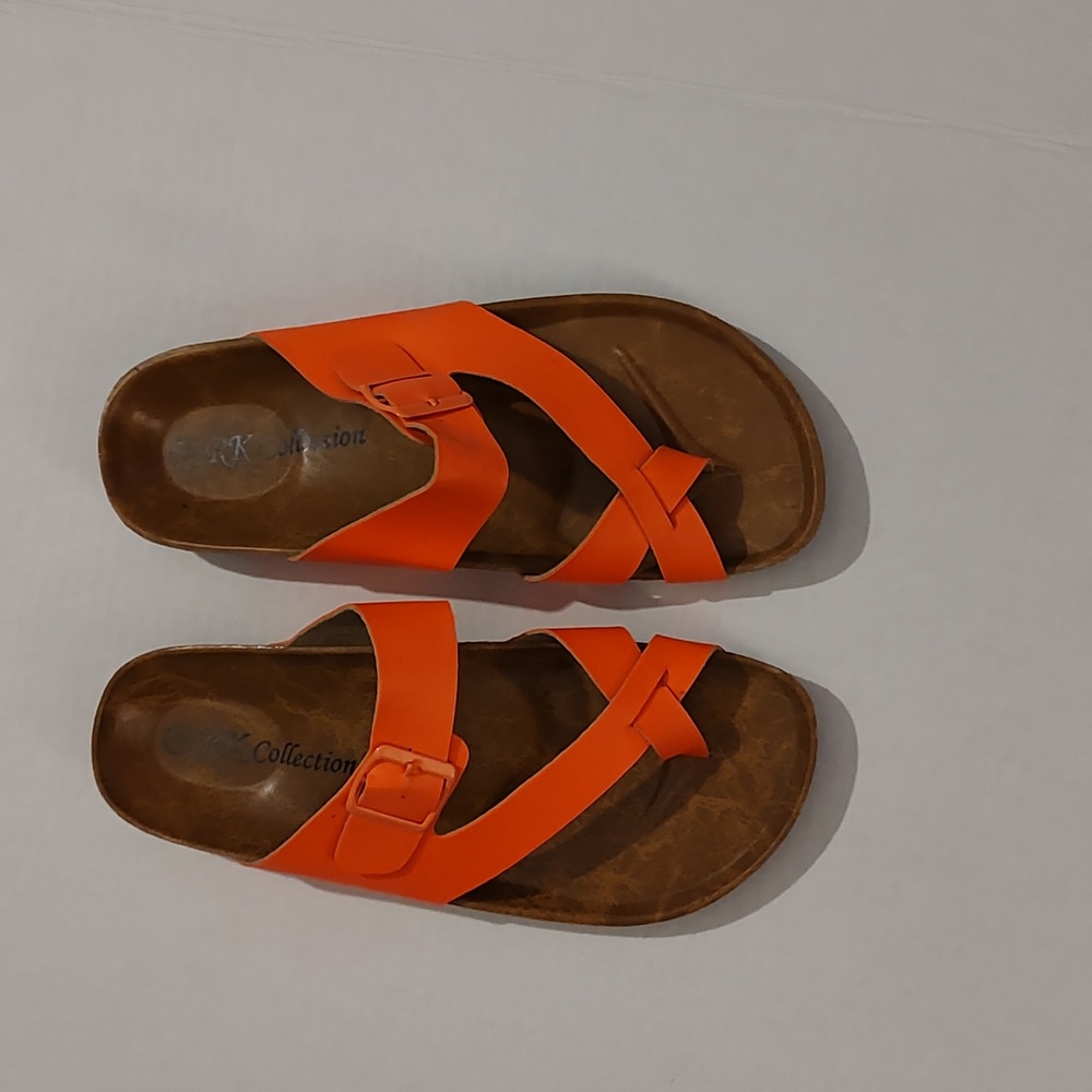 New Neon Orange RK Collection Sandals sz 9.